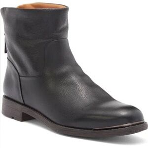 FRANCO SARTO MARCELLA BLACK LEATHER BOOTS 7.5